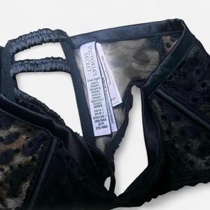 Victoria's Secret Black Mesh & Lace Bralette